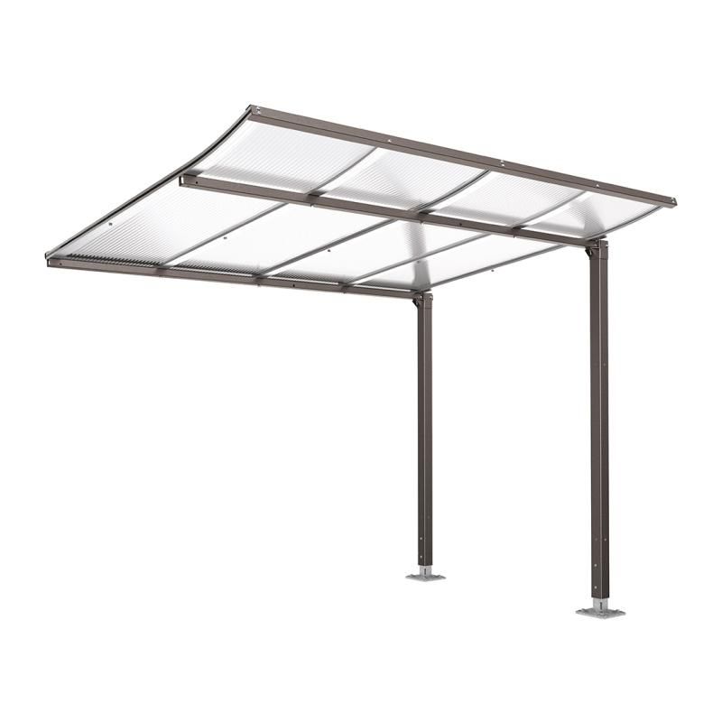 Abri vélos Modulo en verre fixation sur platines