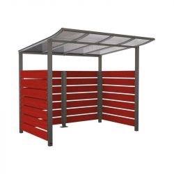 Abri vélos Modulo en stratifié compact avec scellement direct