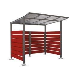 Abri vélos Modulo en stratifié compact sur platines
