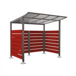 Abri vélos Modulo en stratifié compact sur platines