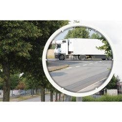 Miroir routier Euvex cadre blanc  | Miroirs de sécurité