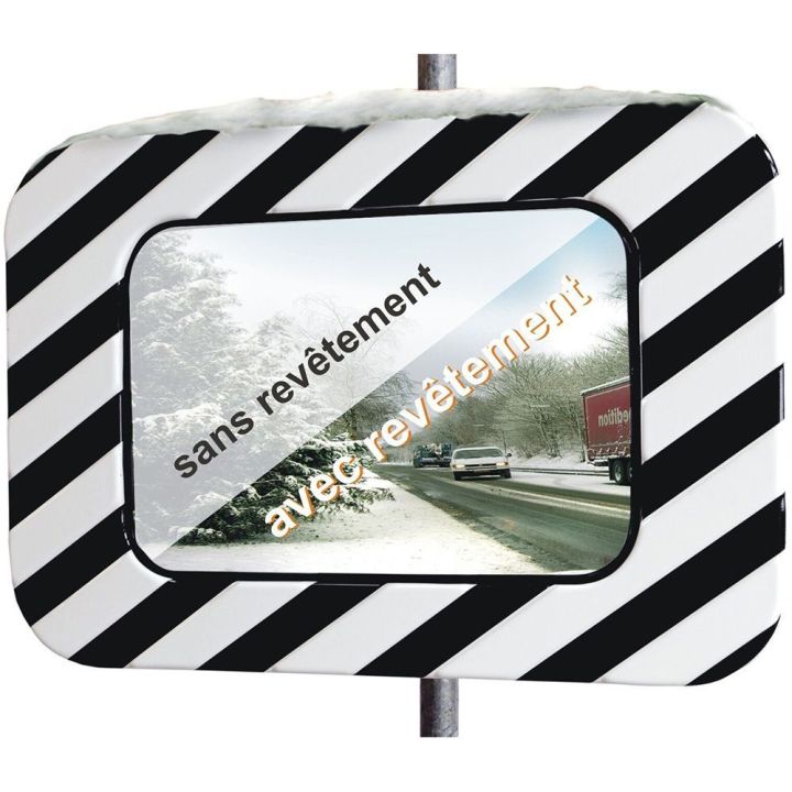 Miroir routier en inox antigivre et antibuée  | Miroirs de sécurité
