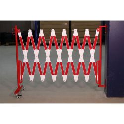 Barrière extensible fixation murale et roues | Barrière de sécurité | Barrière et poteau de Sécurité