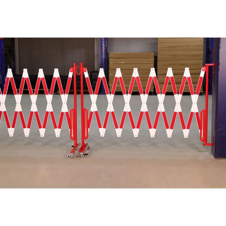 Barrière extensible fixation murale et roues | Barrière de sécurité | Barrière et poteau de Sécurité