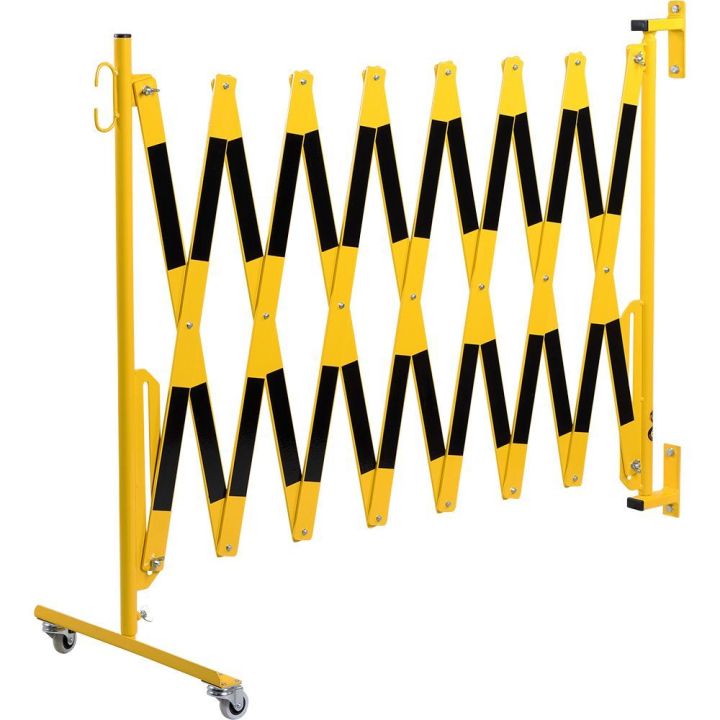 Barrière extensible fixation murale et roues | Barrière de sécurité | Barrière et poteau de Sécurité