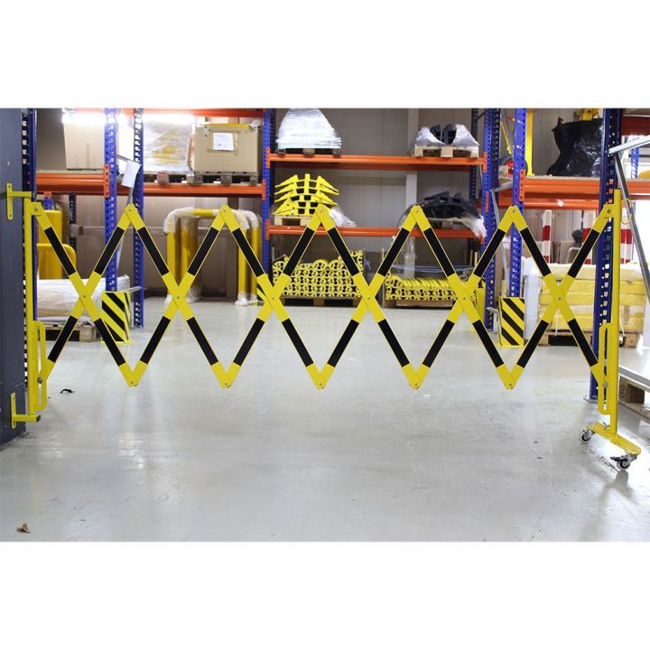 Barrière extensible fixation murale et roues | Barrière de sécurité | Barrière et poteau de Sécurité
