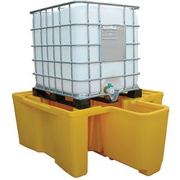 Bac de rétention sans caillebotis pour 1 IBC avec poste de soutirage | Bac de rétention plastique