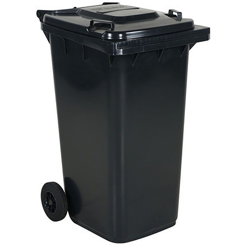 Conteneur à déchets 240 litre - Couvercle noir | Conteneur Poubelle sur roues
