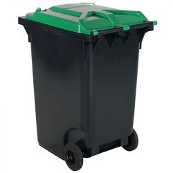 Conteneur à déchets 360 litre - Couvercle vert | Conteneur Poubelle sur roues
