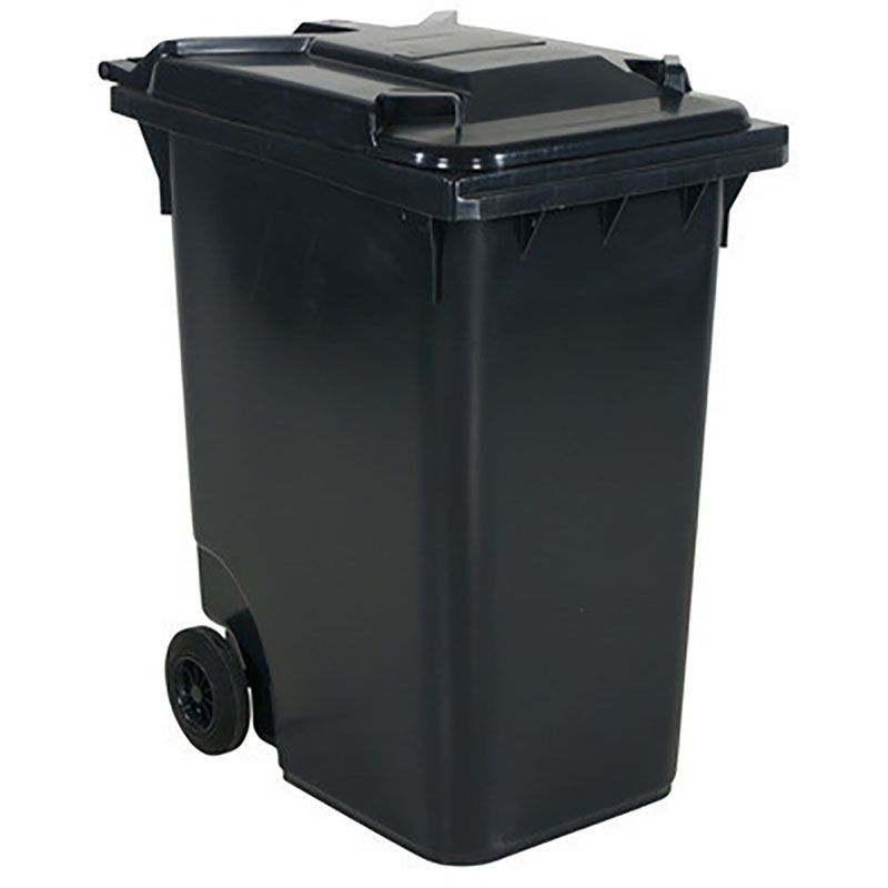 Conteneur à déchets 360 litre - Couvercle gris | Conteneur Poubelle sur roues