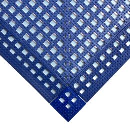 Dalle de sol en PVC souple et hygiénique - caillebotis milieux humides FLEXI-DECK LEISURE BLEU