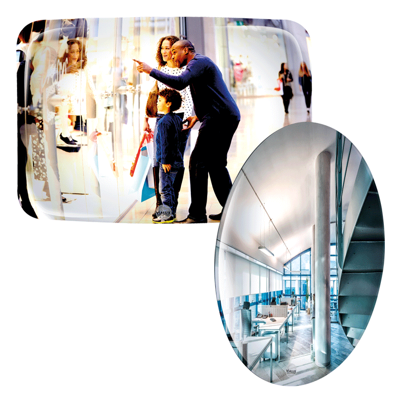 Miroir de surveillance magasin - Fixation flexible