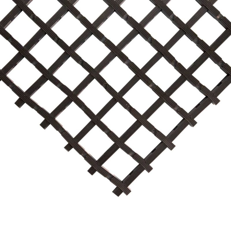 Caillebotis antidérapants en PVC - maille 22x22mm - Caillebotis industriel COBAMAT STANDARD coloris noir