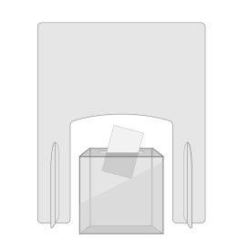 Paroi urne élection en plexiglas transparent
