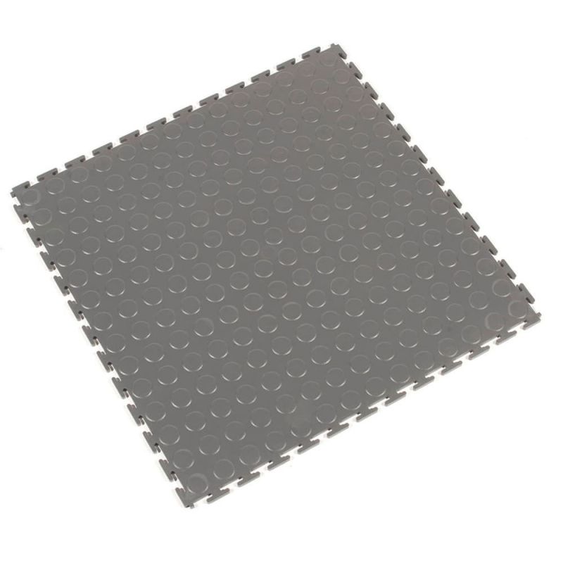 Dalle modulable antidérapante en PVC à surface pastillée - Revêtements  de sol antidérapants TOUGH-LOCK - Gris