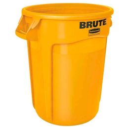 Conteneur Brute 121 L avec conduits d'aération jaune.