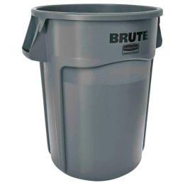 Conteneur Brute 166 L avec conduits d'aération gris.