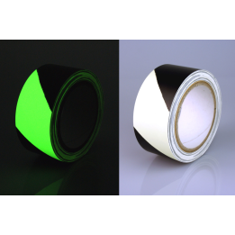 Marquage au sol Bande luminescente bi-couleur pour voie d'évacuation