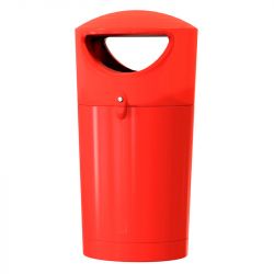 Poubelle Hooded 100 L rouge.