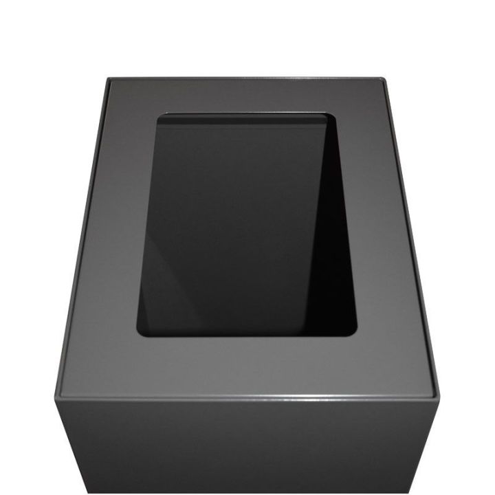 Couvercle pour unité de tri sélectif gris foncé.