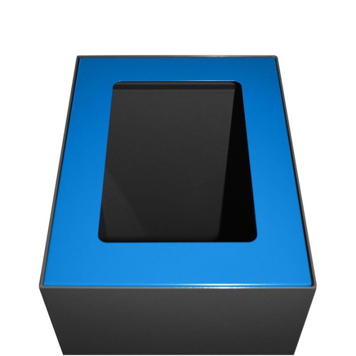 Couvercle pour unité de tri sélectif bleu.