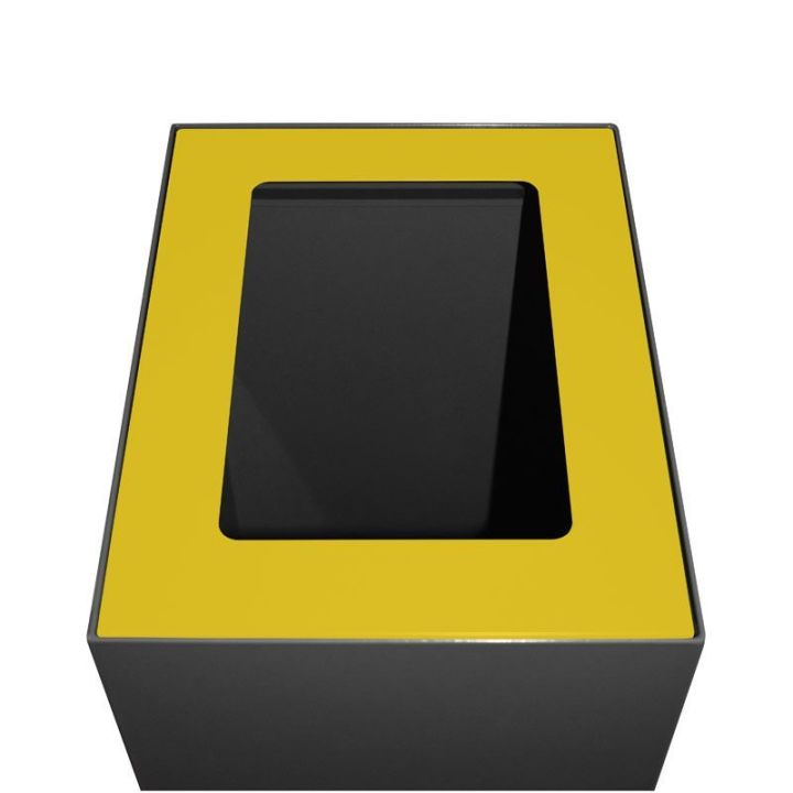 Couvercle pour unité de tri sélectif jaune.