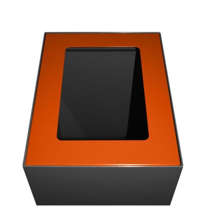 Couvercle pour unité de tri sélectif orange.