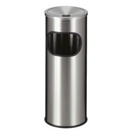 Poubelle cendrier en inox.