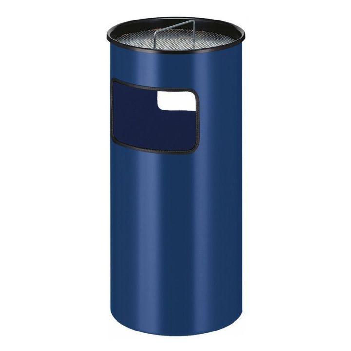 Poubelle cendrier 50 L bleu.