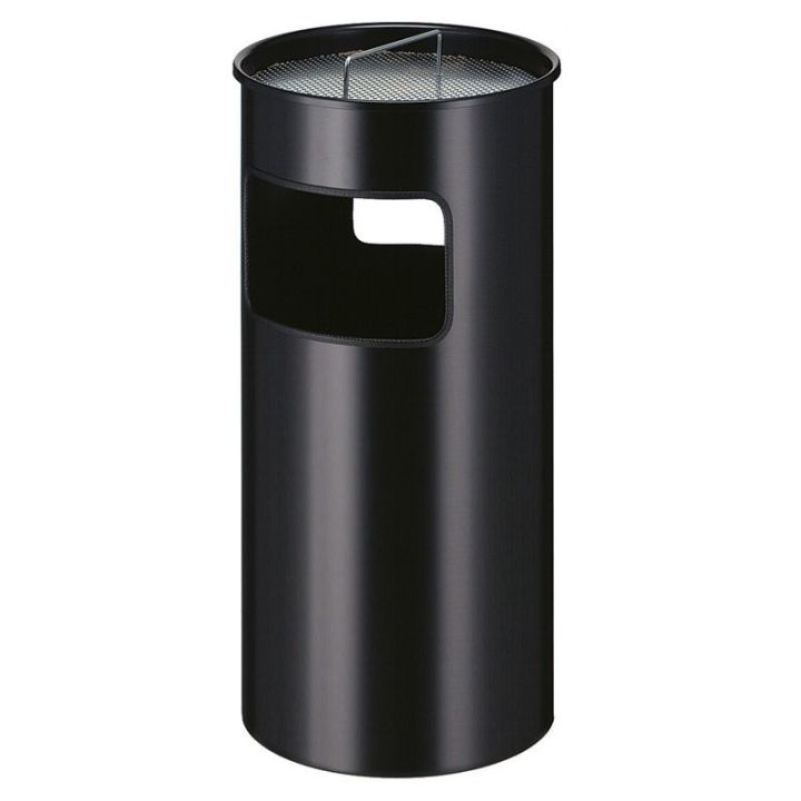 Poubelle cendrier 50 L noir.