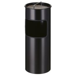 Poubelle cendrier 30 L noir.