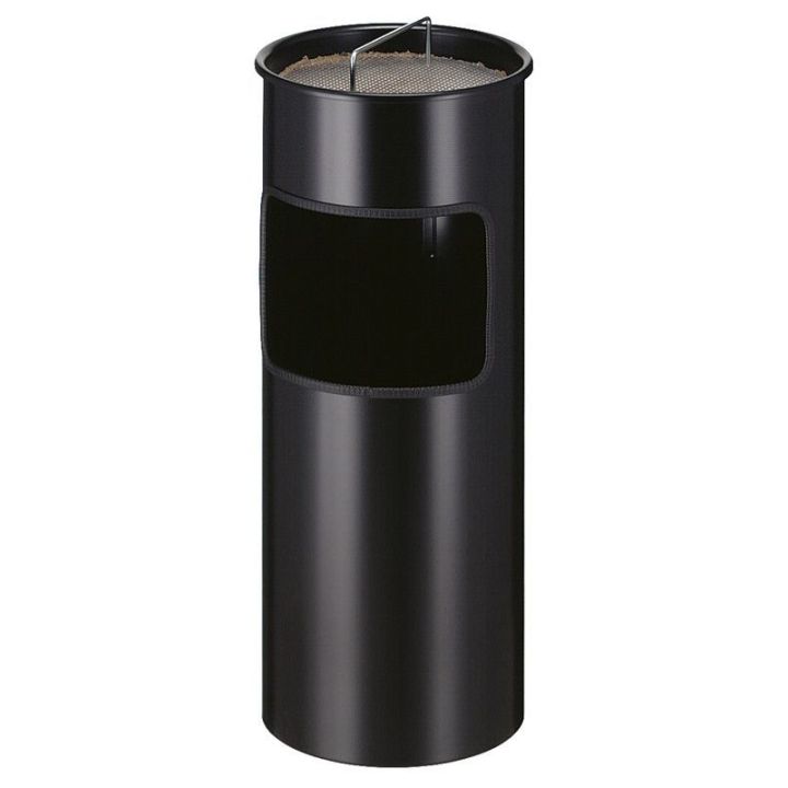 Poubelle cendrier 30 L noir.