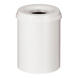 Poubelle anti-feu blanc