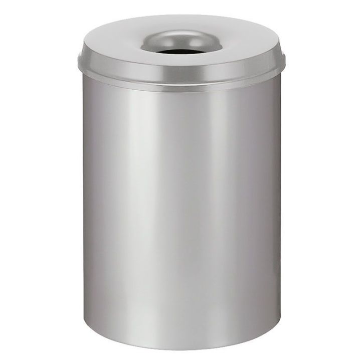 Poubelle anti-feu 30 L gris.