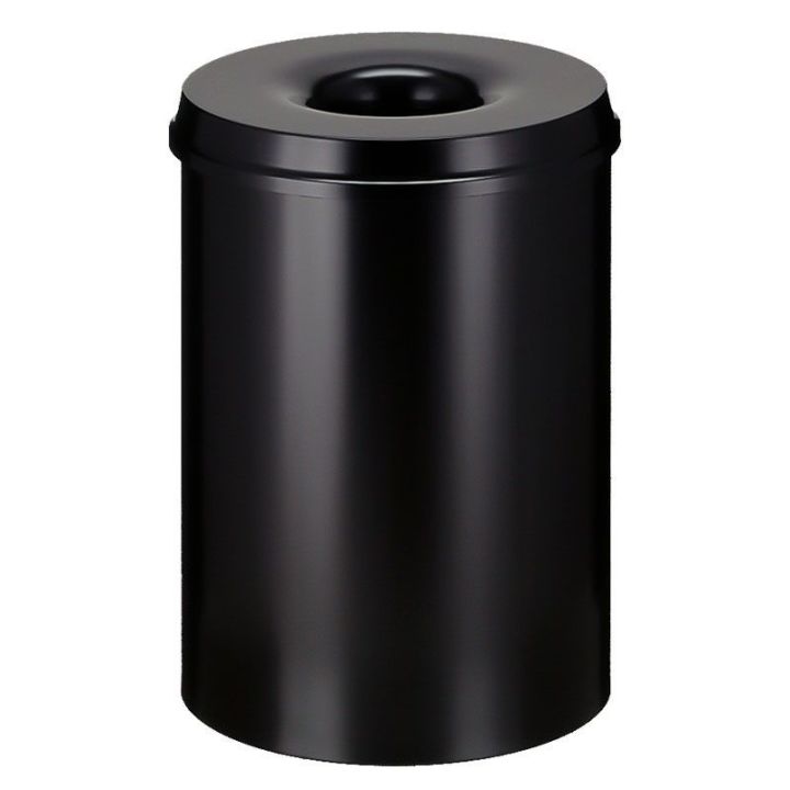 Poubelle anti-feu 30 L noir.