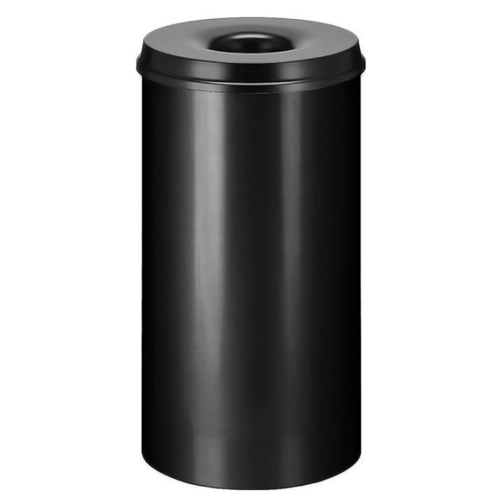Poubelle anti-feu 50 L noir.