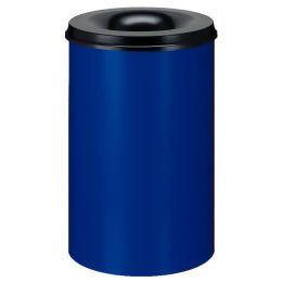 Poubelle anti-feu 110 L bleu noir.