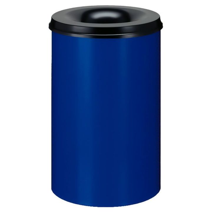 Poubelle anti-feu 110 L bleu noir.