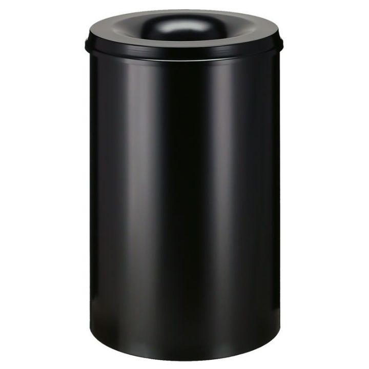 Poubelle anti-feu 110 L noir.