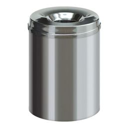 Poubelle anti-feu inox 15 L.