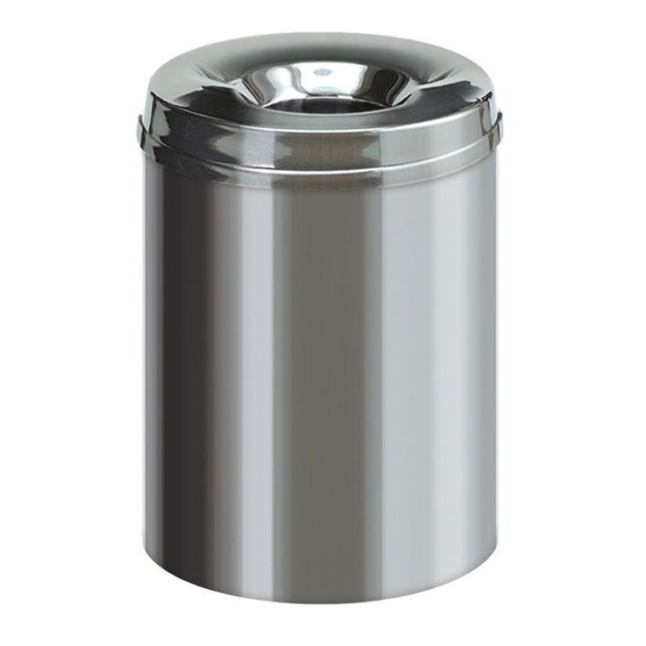 Poubelle anti-feu inox 15 L.