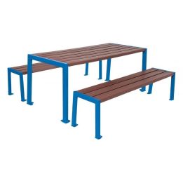 Table de pique-nique Silaos® Bleu RAL 5010