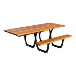Table de pique-nique Séville pour PMR (Personnes à Mobilité Réduite) finition chêne clair
