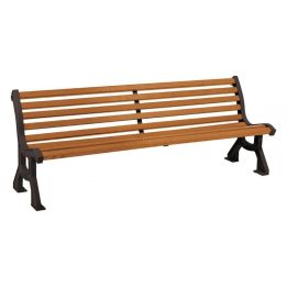 Banc Lublin noir RAL 9005 finition chêne clair