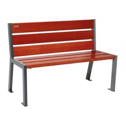 Banc public Gris Procity - Acajou - 1200 mm