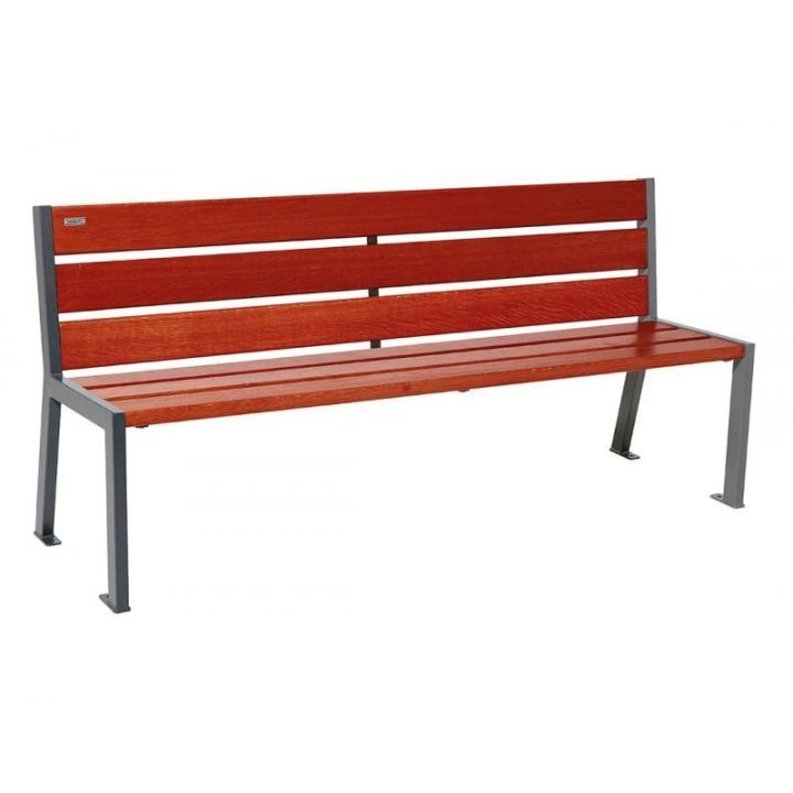 Banc public Gris Procity - Acajou - 1800 mm