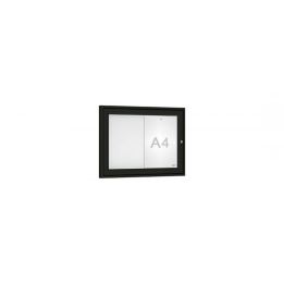 Vitrine "Référence" 2 A4 noir RAL 9005