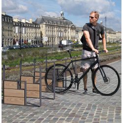 Support vélos KUB en bois et en acier