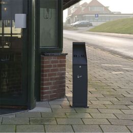 Cendrier sur Colonne Free Standing | Compact, inox ou noir - Sol Direct