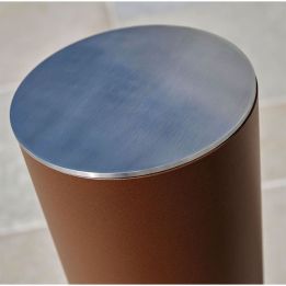 Borne acier avec pommeau inox
